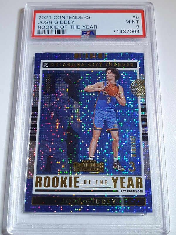 2021 Contenders Josh Giddey #6 Rookie of the Year RC - PSA 9 (POP 10)