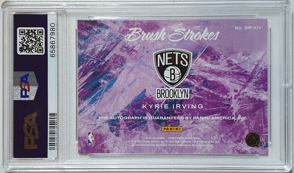 2021 Court Kings Kyrie Irving AUTO SAPPHIRE /25 Signature - PSA 9 (POP 1)