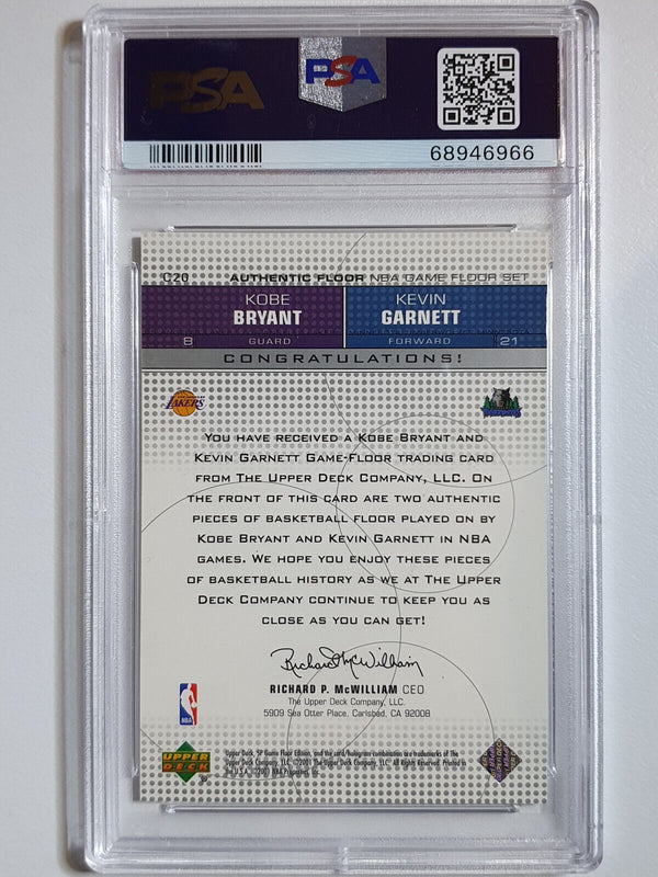 2000 SP Game Floor Kobe Bryant Kevin Garnett Authentic Floors - PSA 9 (POP 9)