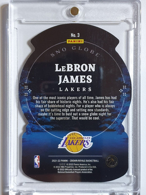 2021 Crown Royale LeBron James #3 BLUE /75 Holo Sno Globe - Rare