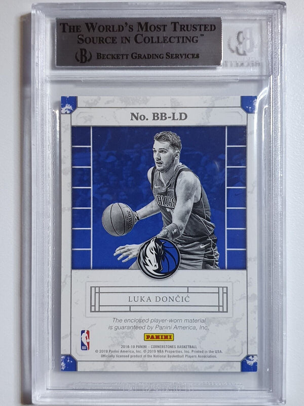 2018 Cornerstones Luka Doncic Rookie #PATCH Game Worn Jersey - BGS 9 (POP 8)