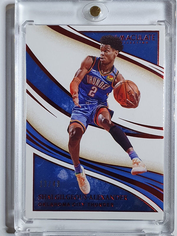 2019 Immaculate Shai Gilgeous-Alexander #88 RED /49 Edition - Ready to Grade