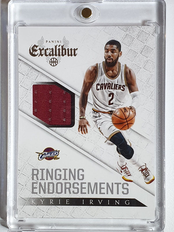 2014 Excalibur Kyrie Irving #PATCH Ringing Endorsements Game Worn Jersey - Rare