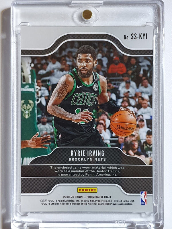 2019 Panini Prizm Kyrie Irving #PATCH Game Worn White Jersey - Rare