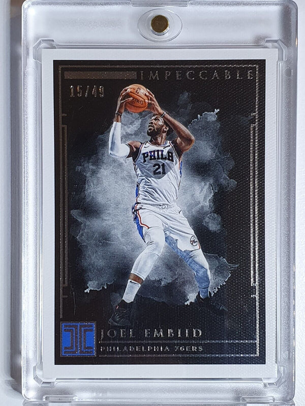 2018 Panini Impeccable Joel Embiid #8 SILVER /49 Edition - Ready to Grade