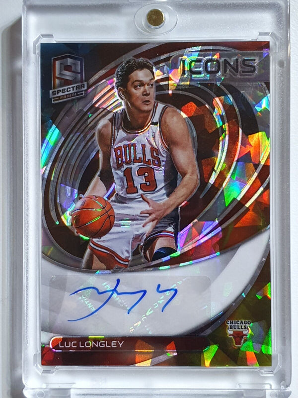 2021 Panini Spectra Luc Longley AUTO /49 Silver Holo Icons Autographs - Rare