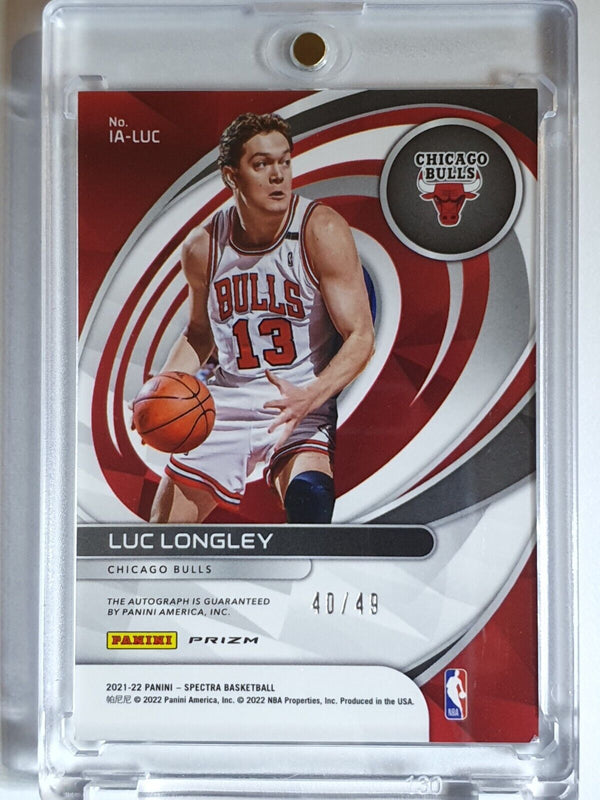 2021 Panini Spectra Luc Longley AUTO /49 Silver Holo Icons Autographs - Rare