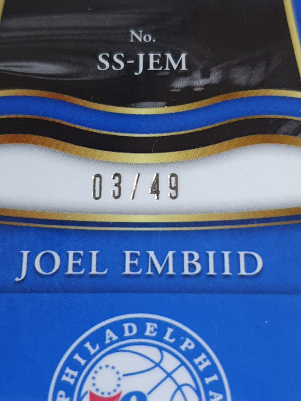 2020 Panini Select Joel Embiid #Patch COPPER /49 Game Worn Jersey  - Rare