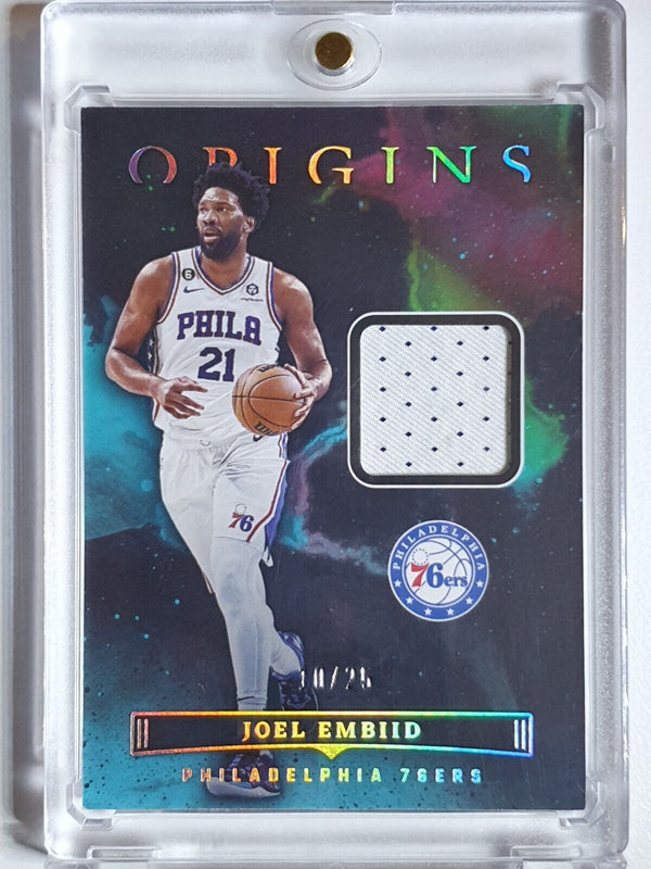 2022 Panini Origins Joel Embiid #PATCH TURQUOISE /25 Game Worn Jersey - Rare