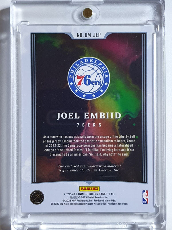 2022 Panini Origins Joel Embiid #PATCH TURQUOISE /25 Game Worn Jersey - Rare