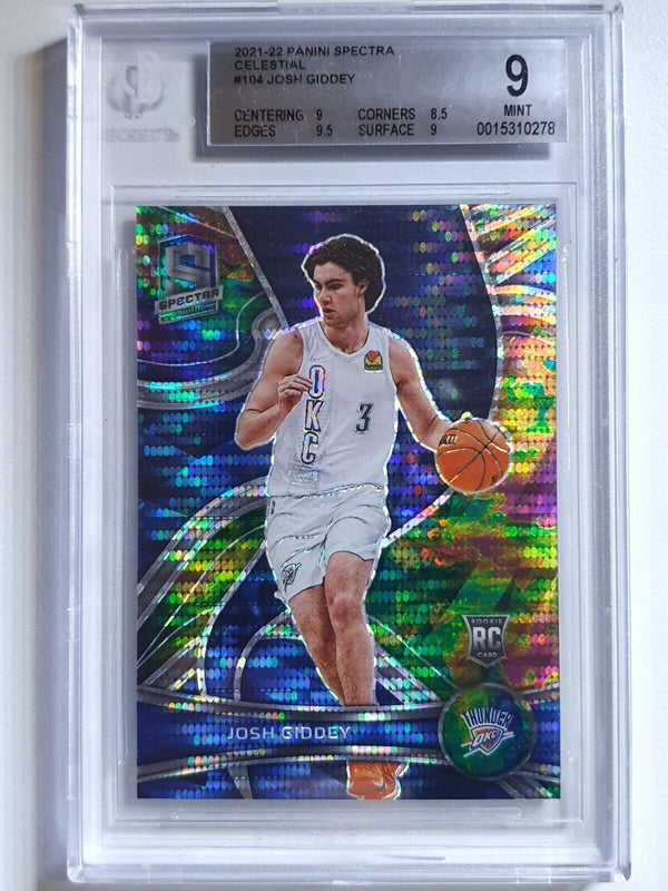 2021 Spectra Josh Giddey Rookie #104 CELESTIAL /99 Holo- BGS 9 (POP 1)