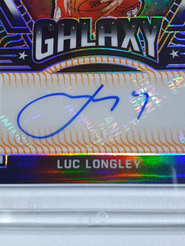 2021 Panini Obsidian Luc Longley AUTO PURPLE /75 Holo Galaxy Autographs - Rare