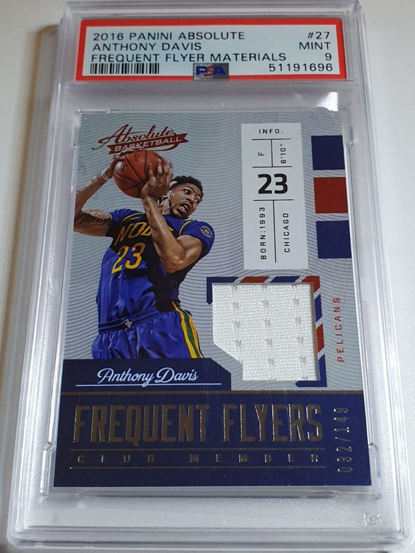 2016 Absolute Anthony Davis #27 PATCH /149 Game Worn Jersey - PSA 9 (POP 1)