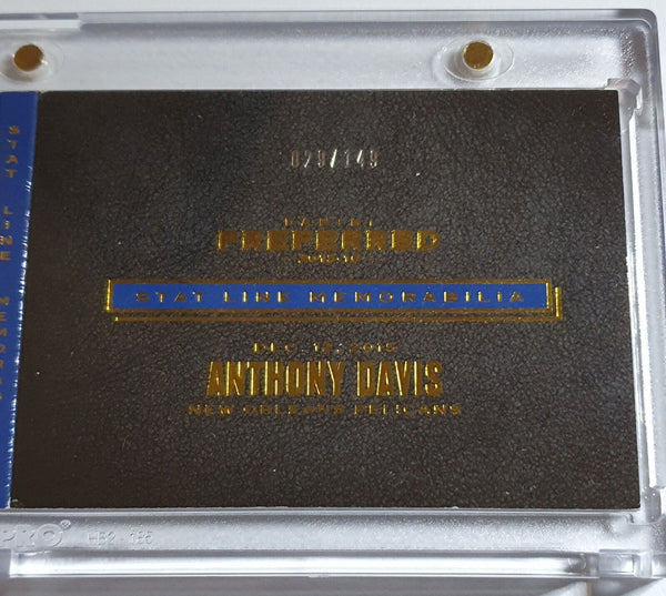 2015 Preferred Anthony Davis #PATCH Booklet /149 Game Worn Jumbo Jersey - Rare