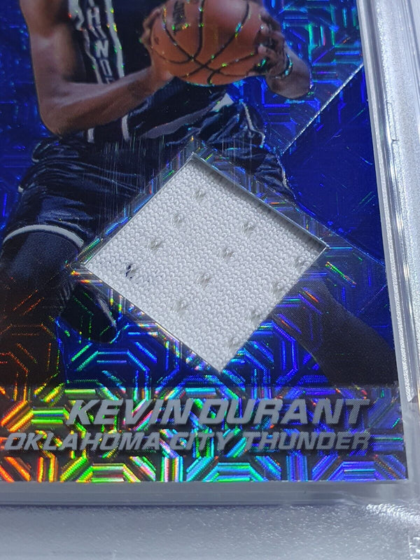 2014 Prizm Kevin Durant #PATCH BLUE MOJO Game Worn Jersey - PSA 9 (POP 3)