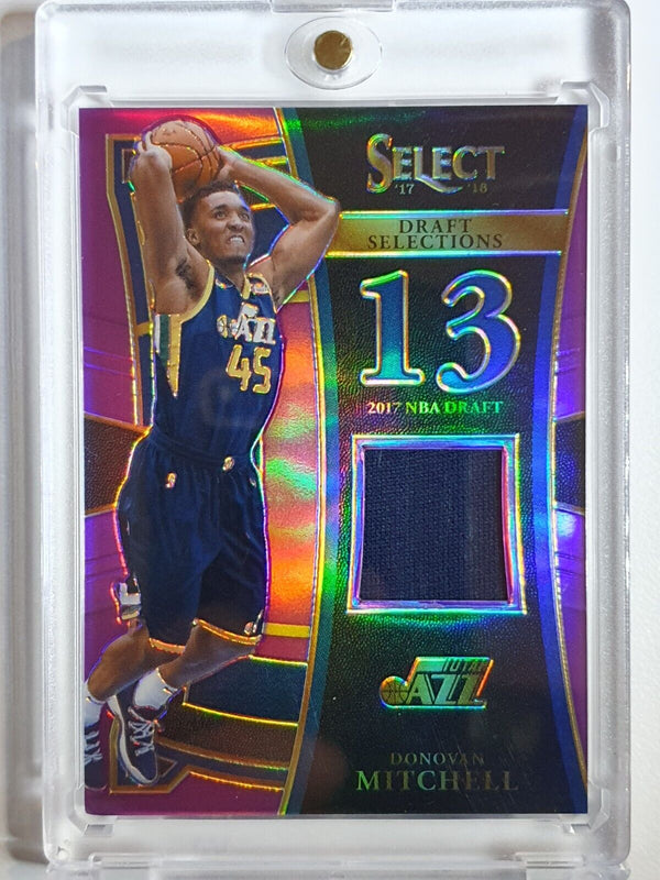 2017 Panini Select Donovan Mitchell Rookie #PATCH PURPLE /99 Game Worn RC Jersey
