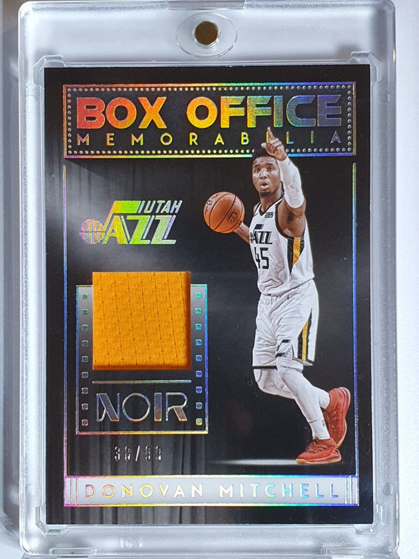 2018 Panini Noir Donovan Mitchell #PATCH /99 Game Worn Jersey - Rare