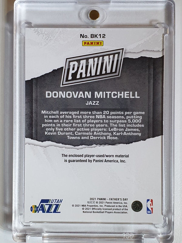 2021 Panini Donovan Mitchell #PATCH INFINITE LASER /25 Game Worn Jersey - Rare