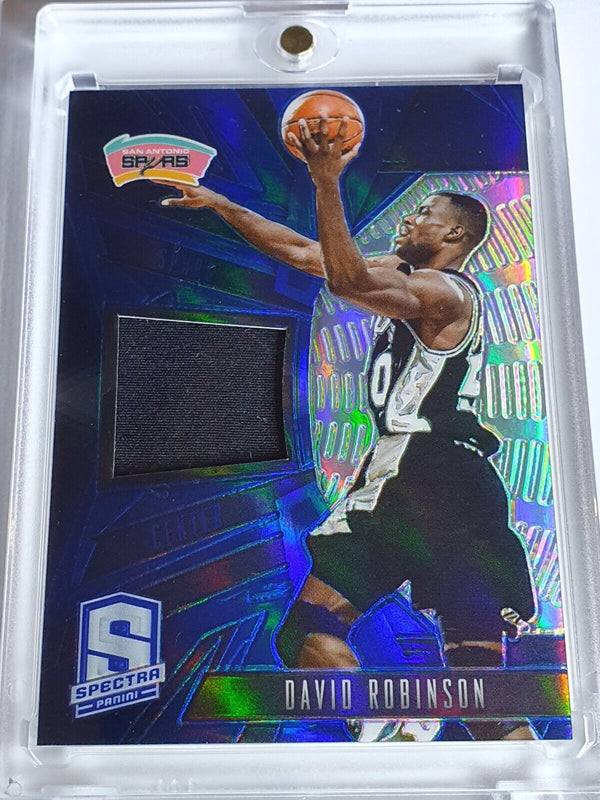 2013 Panini Spectra David Robinson #PATCH BLUE HOLO /49 Game Worn Jersey - Rare