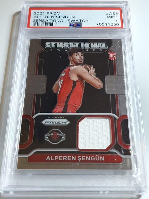 2021 Prizm Alperen Sengun Rookie #PATCH Sensational Swatches - PSA 9 (POP 2)