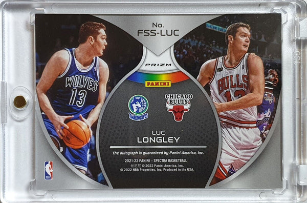 2021 Panini Spectra Luc Longley AUTO GOLD /10 Full Spectrum Signature - Rare