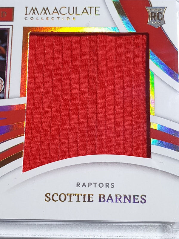 2021 Panini Immaculate Scottie Barnes Rookie #PATCH /99 The Standard Jersey