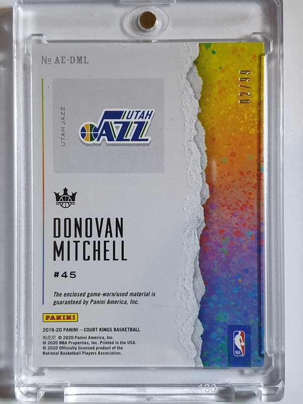 2019 Panini Court Kings Donovan Mitchell #PATCH /99 Game Worn Jersey - Rare