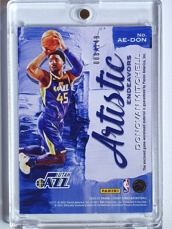 2020 Panini Court Kings Donovan Mitchell #PATCH /149 Game Worn Jersey - Rare