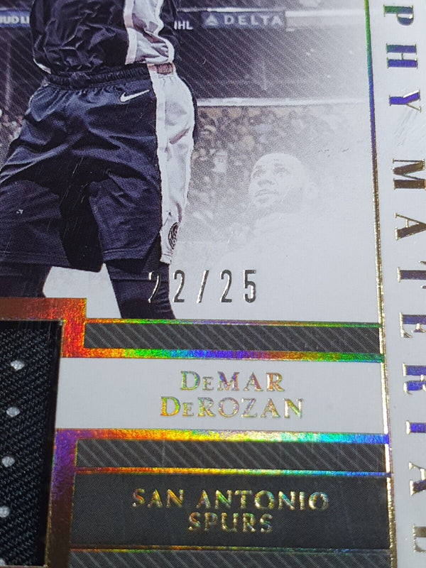 2019 National Treasures DeMar DeRozan PRIME #PATCH /25 Game Worn Jersey - Rare