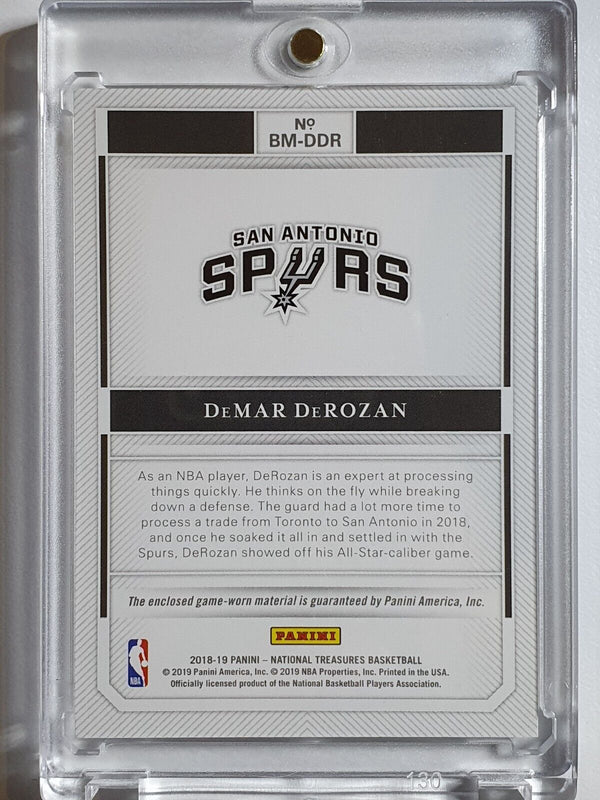 2019 National Treasures DeMar DeRozan PRIME #PATCH /25 Game Worn Jersey - Rare