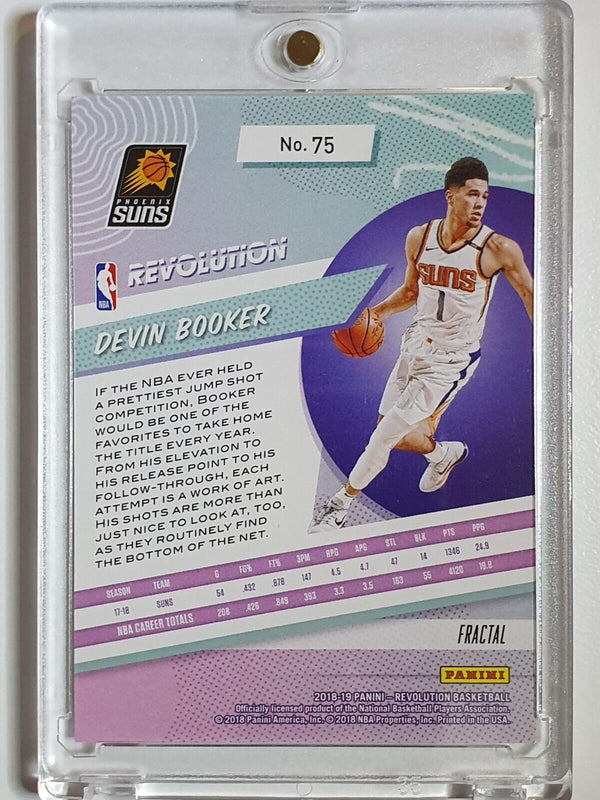 2018 Panini Revolution Devin Booker #75 FRACTAL Prizm - Ready to Grade