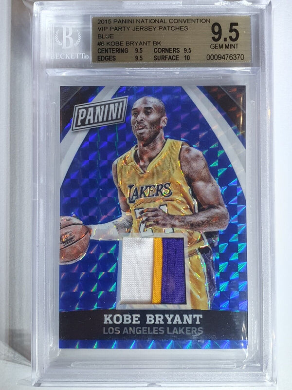 2017 Panini Kobe Bryant #PATCH BLUE /25 Game Worn Jersey - BGS 9.5 (POP 1)