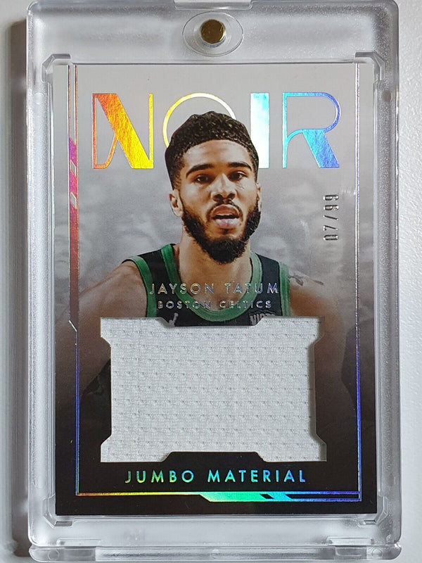 2021 Panini Noir Jayson Tatum #PATCH /99 Game Worn Jumbo Jersey - Rare