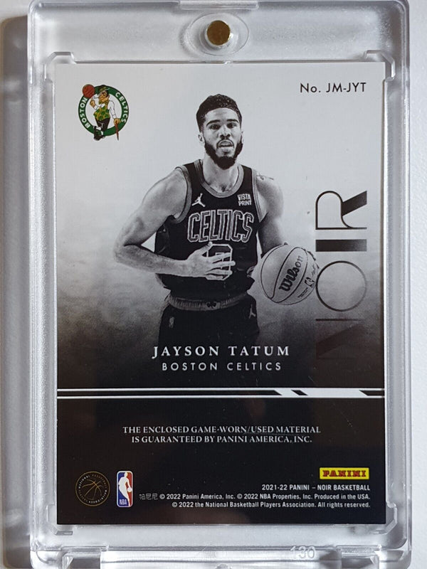 2021 Panini Noir Jayson Tatum #PATCH /99 Game Worn Jumbo Jersey - Rare
