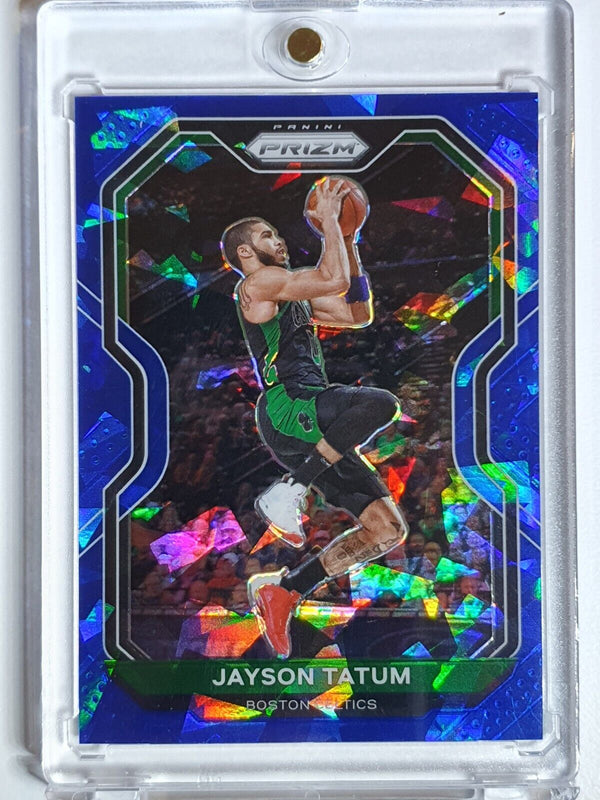 2020 Panini Prizm Jayson Tatum #119 BLUE CRACKED ICE /125 Prizm - Ready to Grade