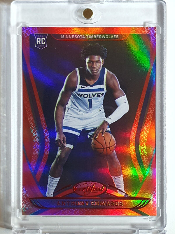 2020 Panini Certified Anthony Edwards Rookie #200 MIRROR RED Prizm RC - Rare