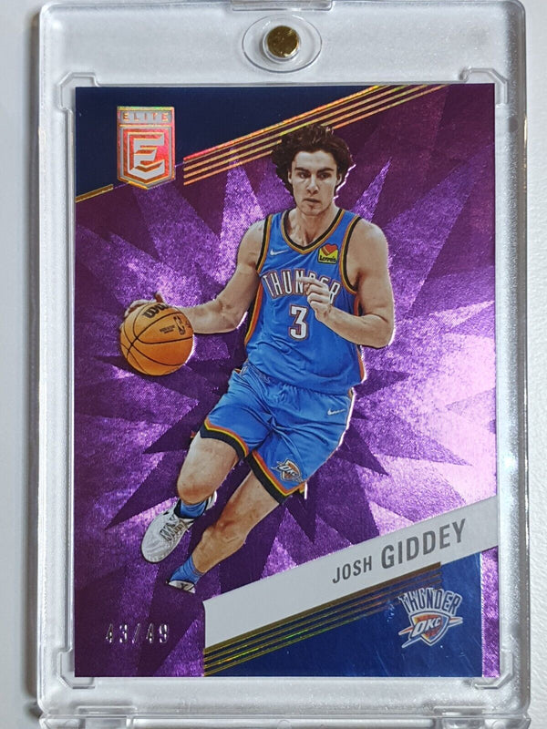 2022 Panini Donruss Elite Josh Giddey #183 PURPLE /49 Holo - Ready for Grading