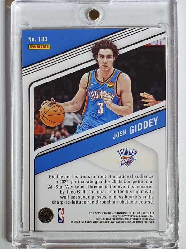 2022 Panini Donruss Elite Josh Giddey #183 PURPLE /49 Holo - Ready for Grading
