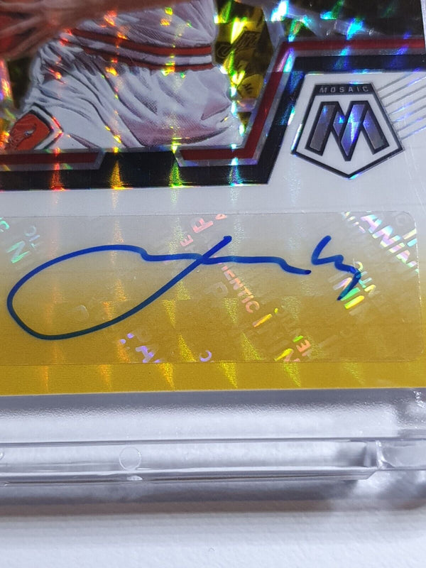 2021 Mosaic Luc Longley AUTO BLACK GOLD /8 Holo Autographs - Very Rare