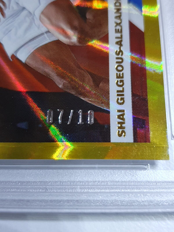 2019 Donruss Shai Gilgeous-Alexander PRESS PROOF GOLD LASER /10 - PSA 9 (POP 1)