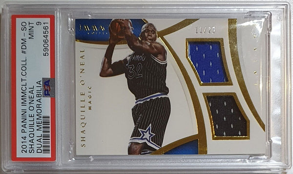 2014 Immaculate Shaquille O'Neal #PATCH /25 Game Worn Jersey - PSA 9 (POP 1)