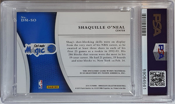 2014 Immaculate Shaquille O'Neal #PATCH /25 Game Worn Jersey - PSA 9 (POP 1)