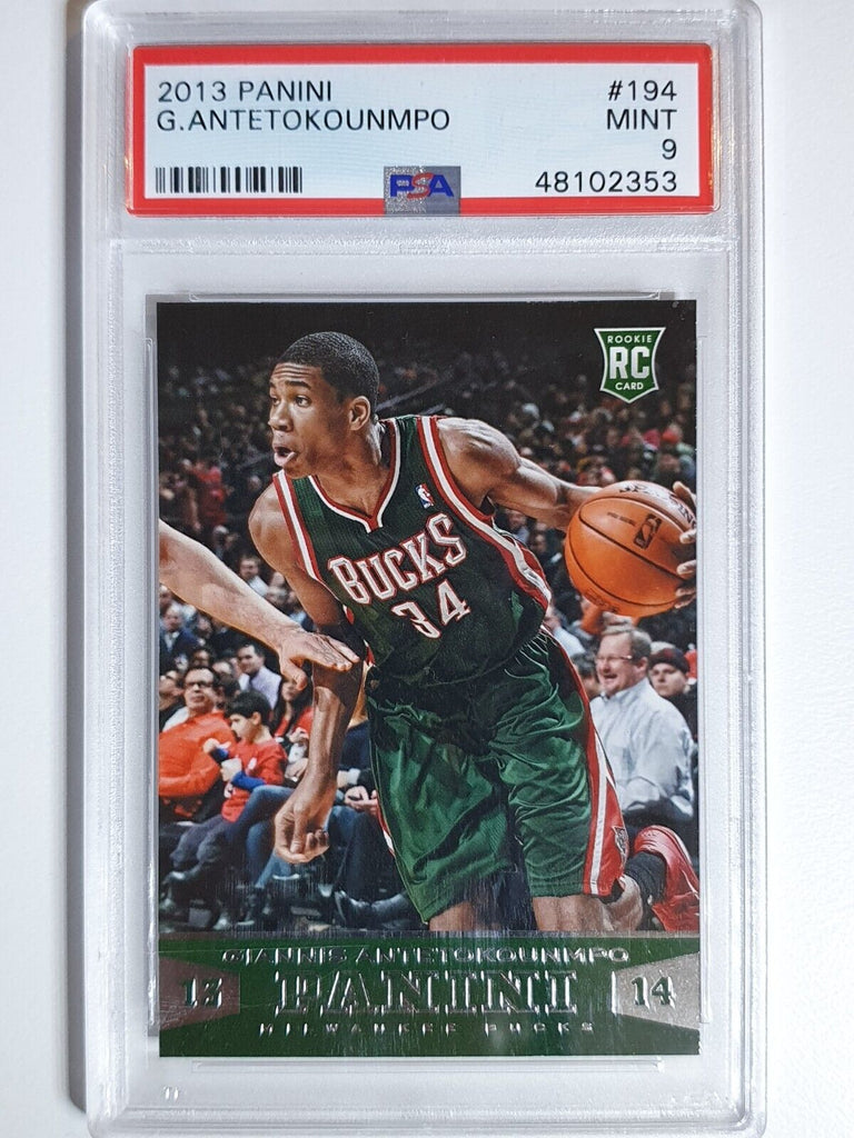 2013 Panini Giannis Antetokounmpo Rookie #194 RC - PSA 9 (LOW POP) –  Perfect Edges Cards