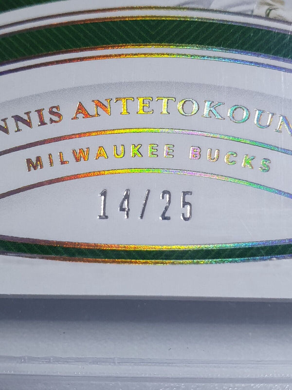 National Treasures Giannis Antetokounmpo PRIME PATCH /25 Jersey BGS 9.5 (POP 1)