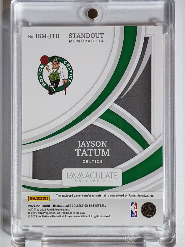 2021 Panini Immaculate Jayson Tatum #PATCH /99 Game Worn Jumbo Jersey - Rare