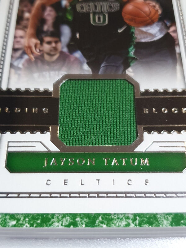 2017 Cornerstones Jayson Tatum Rookie #PATCH Game Worn Jersey - PSA 9 (POP 2)