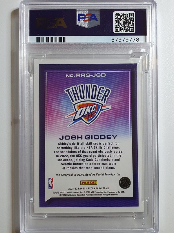 2021 Panini Josh Giddey AUTO Rookie Recon Signature Holo - PSA 10 (POP 1)
