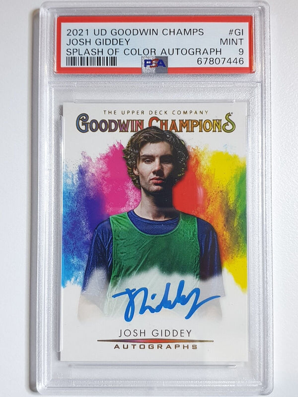 2021 Upper Deck Josh Giddey Rookie AUTO Goodwin Champions Autograph - PSA 9