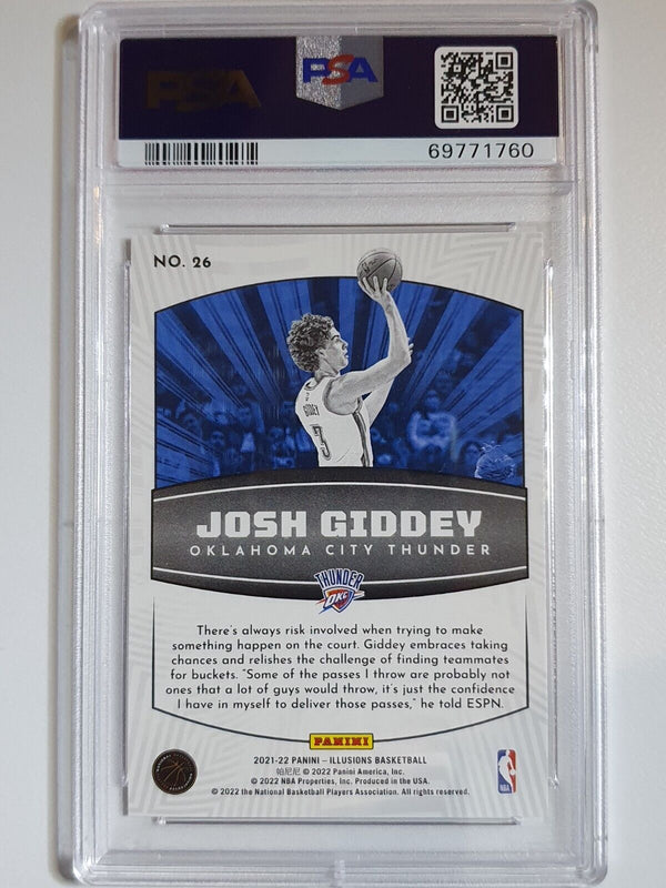 2021 Illusions Josh Giddey Rookie ORANGE Operation Detonation - PSA 10  (POP 8)