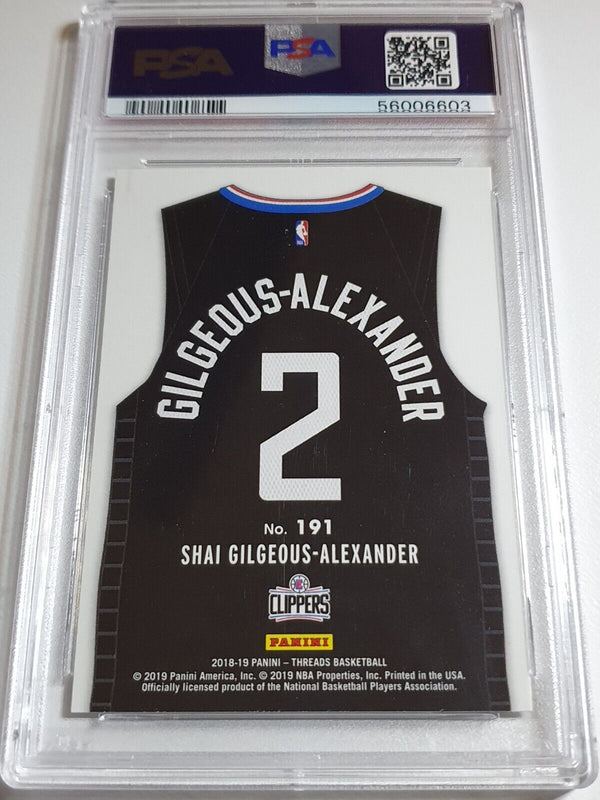 2018 Panini Threads Shai Gilgeous-Alexander #191 DAZZLE Prizm - PSA 9 (Low POP)